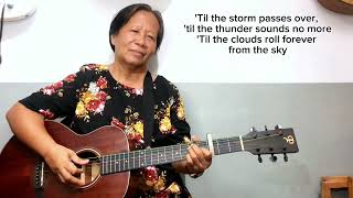 TILL THE STORM PASSES BY Mosie Lister Guitar Instrumental cover with Lyrics [upl. by Lierbag]