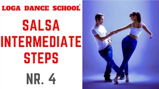 Learn Salsa Dance Intermediate Steps 4 at Loga Dance School [upl. by Emawk382]