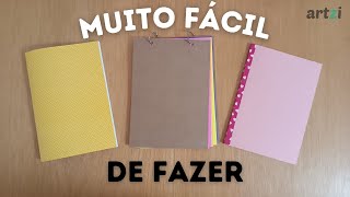 As 3 Formas Mais Fáceis de Fazer um Caderno [upl. by Ymirej]