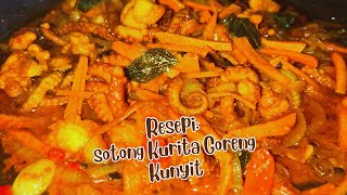 Resepi Sotong Kurita Goreng Kunyit  Fried Turmeric Octopus [upl. by Nilkoorb141]