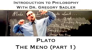 Platos dialogue the Meno part 1  Introduction to Philosophy [upl. by Nytsirhc238]