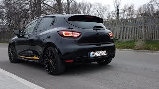 Renault Clio RS 220 EDC Trophy akrapovic sound launch control revs start up sound [upl. by Ayotan]