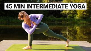 45 Min Intermediate Yoga Flow to Improve Strength amp Flexibility [upl. by Rochette]