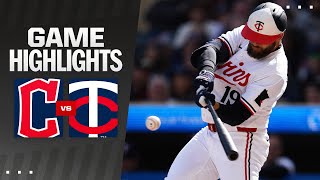 Guardians vs Twins Game Highlights 4424  MLB Highlights [upl. by Nylyrehc779]