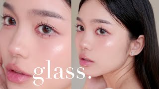 Dewy Glass Skin Makeup 🫧 grwm [upl. by Atined635]