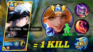 Xavier Face Global Buffed Fanny  She Wipeout my Whole Team instantly XAVIER Best Build XAVIER [upl. by Aufmann]