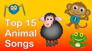 TOP 15 ANIMAL SONGS  Compilation  Nursery Rhymes TV  English Songs For Kids [upl. by Sajovich]