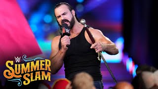 Drew McIntyre uses Angela to bring the fireworks SummerSlam 2022 WWE Network Exclusive [upl. by Amlev]