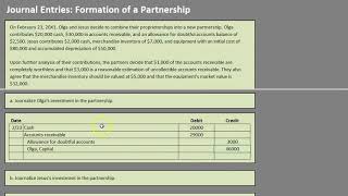 Partnership Formation Journal Entries [upl. by Kcirrad594]