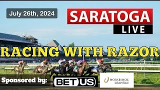 LIVE Horse Racing Handicapping  Saratoga  Colonial Downs  Gulfstream Del Mar  Fri July 26th [upl. by Eiroc]