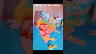 Different types of landforms drawing art schoolactivity kidsart schoolproject [upl. by Handal]