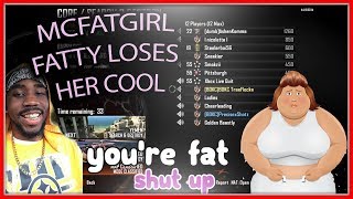 HILARIOUS ARGUMENTS COD BLACK OPS 2 FLOCKA VS quotMCFATGIRL FATTYquot SHE LOSES HER COOL GOMFSFB BO2 [upl. by Llenoil]