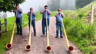 Alphorn blowing 🇨🇭 Swiss tradition [upl. by Leihcar193]