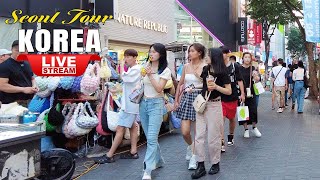 Korea Tour Live  Visit Seoul  Korean food street walking tour  Myeongdong night street tour Live [upl. by Yr]