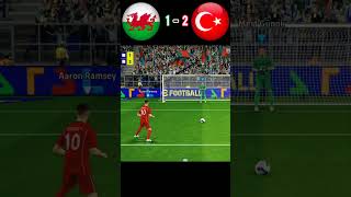 Wales vs Türkiye  Football match  Penalty shoot  fifa world Cup 2026  realistic pes gaming👍 [upl. by Kesia503]