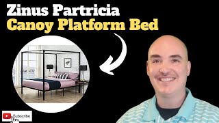 ZINUS PATRICIA CANOPY PLATFORM BED Assembly FULL INSTRUCTION MANUAL  ZINUS Patricia Canopy Bed [upl. by Leda719]