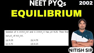 Solution of 01NNH4OH and 01NNH4Cl has pH 925 Then find out pKb of NH4OH [upl. by Shannan]