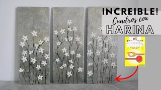 😍 CUADROS DECORATIVOS FACILES DE HACER 🌼 [upl. by Nonnag]