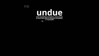 Video Word Of The Day  Undue [upl. by Nylhsoj]