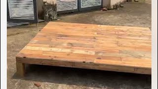 making pallet bed part 4  complete [upl. by Lilak]