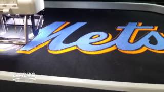 Embroidering a few special Mets jackets on Melco xts [upl. by Cissy]