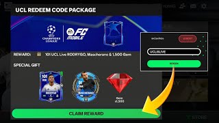 NEW UCL REDEEM CODE IS HERE 😱🤯 FREE 101 RODRYGO GURANTEED 🆓🤩 REDEEM THIS CODE BEFORE IT EXPIRES ❌🙅 [upl. by Holmann]