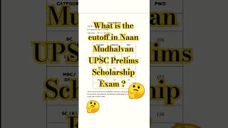 Cutoff for the Naan Mudhalvan UPSC Prelims Scholarship Exam🎯upsc2024civilservices🙏trendingshorts🔥 [upl. by Archie446]