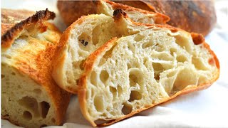 The Best Homemade Artisan Bread Recipe  How to make Open Crumb Rustic Bread  Crusty white Bread [upl. by Amikay1]