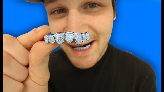 I Bought Moissanite Grillz For CHEAP AS GOOD AS REAL DIAMONDS [upl. by Lidstone]