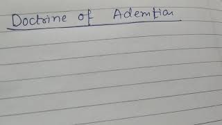 DOCTRINE OF ADEMPTION [upl. by Isiah]