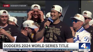 Full speech Shohei Ohtani thanks fans in English at Dodger Stadium [upl. by Fairlie15]