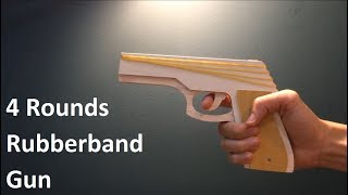 4 rounds rubberband gun OGG Craft [upl. by Gnut]