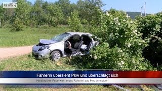 20052014 LAU Pkw überschlägt sich nach Unfall in Hersbruck Erste Bilder [upl. by Gord623]