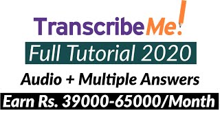 How To Pass TranscribeMe Exam 2020  Latest Tutorial Hindi\Urdu [upl. by Niatsirt697]