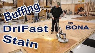 How to Buff Stain Onto a Hardwood Floor  Bona Certified Craftsman Training [upl. by Amehsyt288]