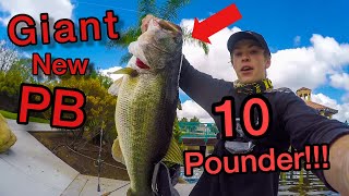 NEW PB10 pound bass Craziest day of my life bass and crappie fishing at menifee lakes🚫private🚫 [upl. by Krystalle]