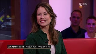 Amber Brantsen studiogast bij Ziggo Sport F1 GP Singapore 2017 NOS Journaal presentatrice [upl. by Erline896]