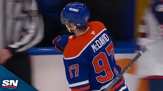 Oilers Connor McDavid Dazzles With Stunning Setup on Zach Hymans Goal [upl. by Gaiser682]