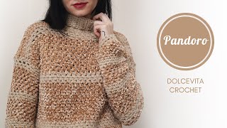 TUTORIAL MAGLIONE UNCINETTO quotPANDOROquot [upl. by Hirschfeld179]