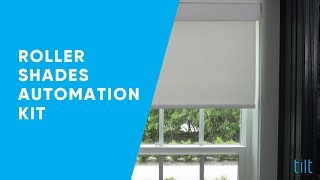 Automated Roller Shades Installation  tilt Automation Kit [upl. by Haldes]