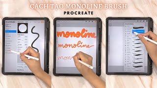 Hướng dẫn tạo cọ MONOLINE brush trong Procreate 🌿 Cách chỉnh cọ mượt mà trên iPad  LVMaiChi [upl. by Leilah702]