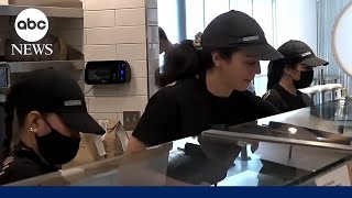 California minimum wage of at least 20 for fastfood workers to take effect Monday [upl. by Pallua]