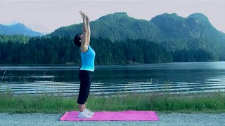 Top 3 Beginner Yoga Weight Loss Poses Video for Women 40 [upl. by Llerref]