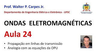 Aula 24 Propagação em linhas de transmissão e analogia com as OPUs [upl. by Aoket]