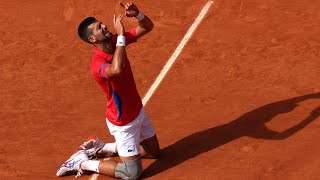 Novak Djokovic wins gold medal in Paris Olympics [upl. by Damiani]