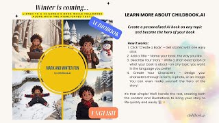 Listen to an audiobook for children about winter fun playing in the snow created by childbookai 💫 [upl. by Vachill]