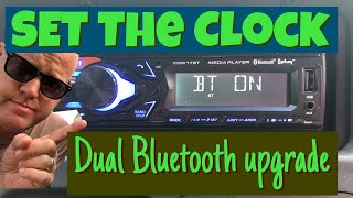 Setting The Clock in the DUAL XDM17BT Bluetooth car stereo upgrade of “Vicky” [upl. by Yerfej]