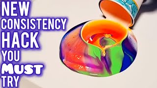 An Acrylic Pour Consistency HACK You MUST Try DIY Acrylic Art [upl. by Mychael922]