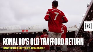 Cristiano Ronaldo Walks Out For His Second Manchester United Debut At Old Trafford [upl. by Anuahs504]