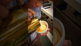 viral fypcoffee coffeetime shorts tulip❣️😍latteart Mahia CBS Sheraton colombo srilanka🇱🇰 [upl. by Louise]